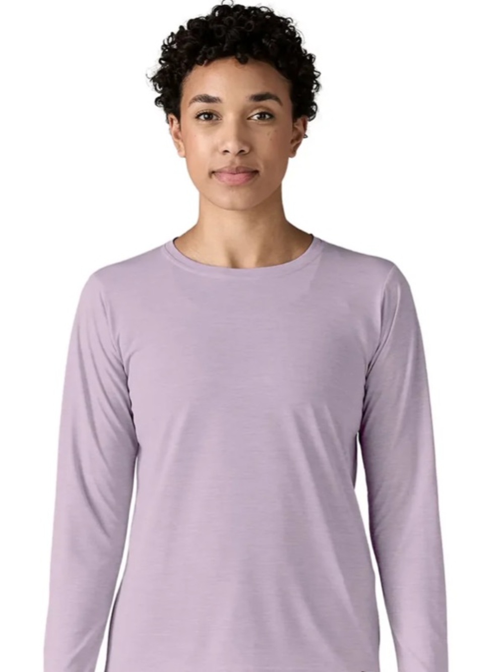 Patagonia Woman’s Long-Sleeve Capilene Cool Crew Shirt in Dusty Lilac Medium